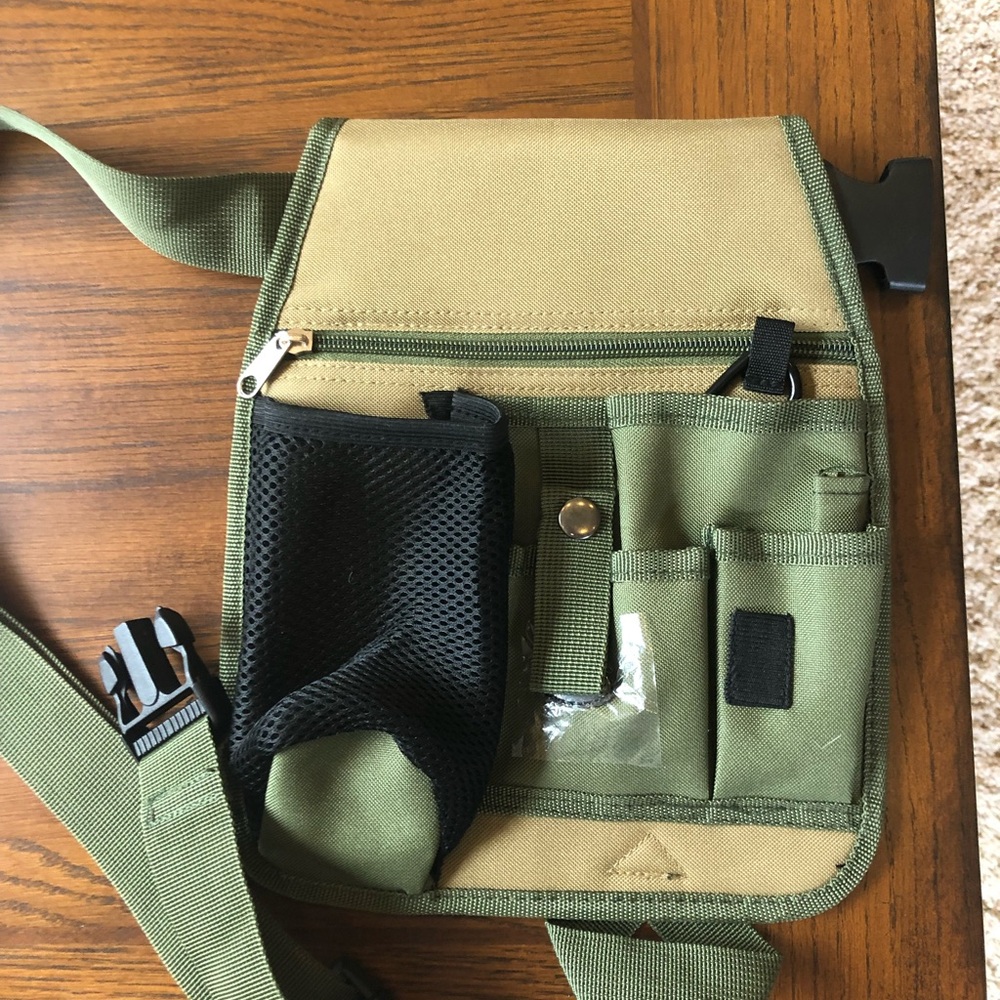 Stylish Olive and Tan Belt Bag for Men and Women